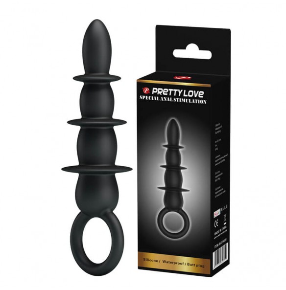 PRETTY LOVE - Fabulous Anal Butt Plug Massager (Black) PRETTY LOVE - Fabulous Anal Butt Plug Massager (Black)